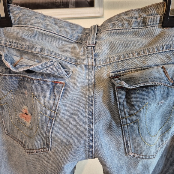 True Religion Light Blue Flare Jeans - Picture 7 of 11